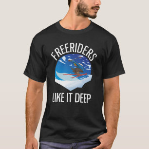 Camiseta Freeriders De Esqui Alpino Como O Profundo