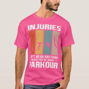Camiseta Freerunner Vintage Treinamento de Parkour Silhueta