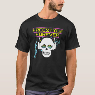Camiseta Freestyle Para Sempre Caveira com Fone de Ouvido T