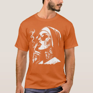 Camiseta Freira Profana Fofa Horror Angustiada Freira Profa