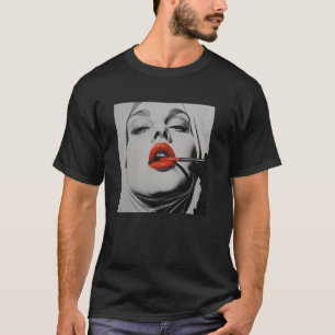 Camiseta freira rebelde com batom, freira rebelde