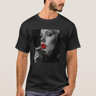 Camiseta freira rebelde com batom, freira rebelde