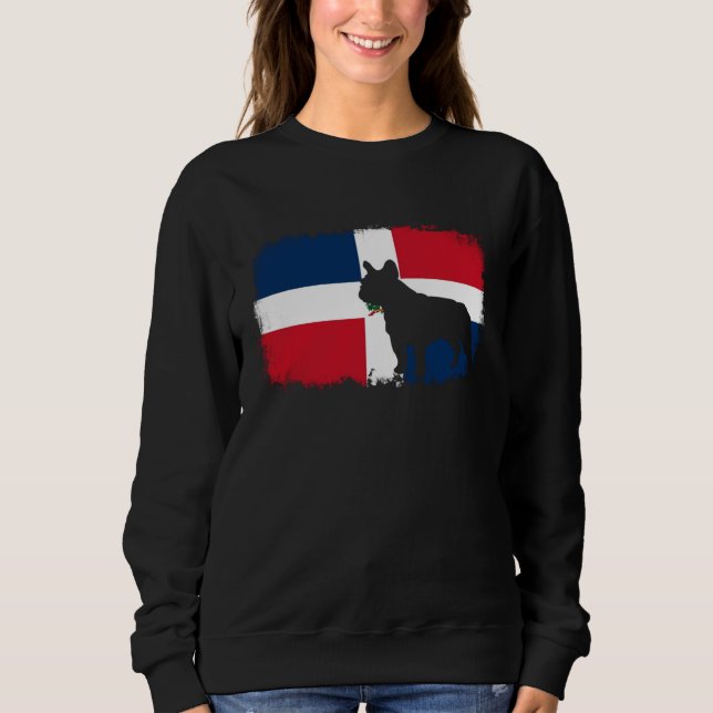 Camiseta French bull dog Dominican Republic flag frenchies  (Frente)