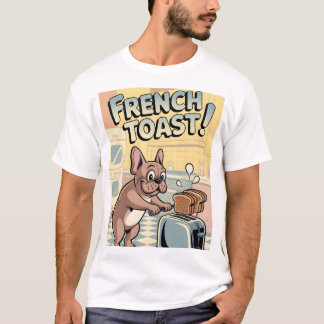 Camiseta French Bulldog Breakfast Cartoon Art