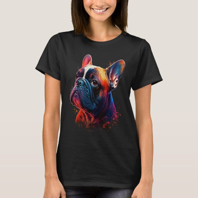 Camiseta French Bulldog Colorful (Frente)