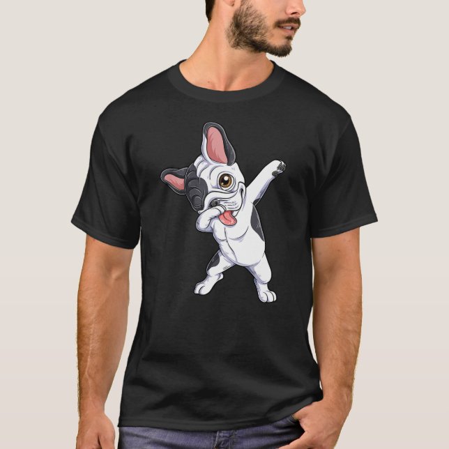 Camiseta French Bulldog Dab Cool Frenchie Dog Dabbing Boys  (Frente)