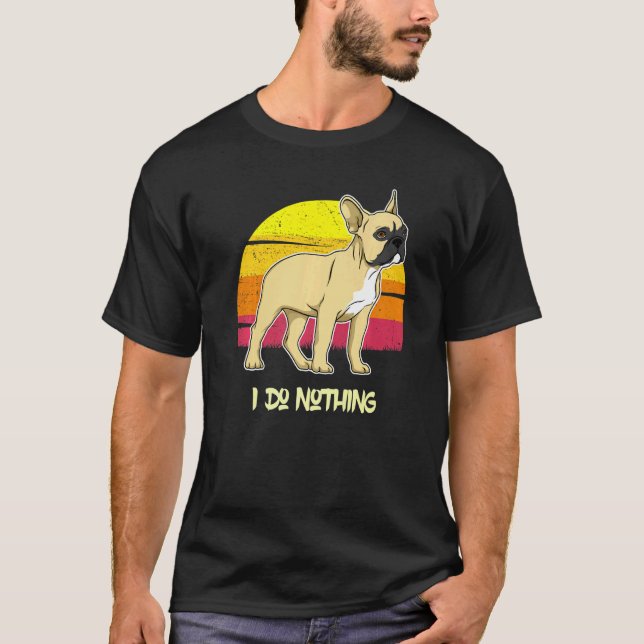Camiseta French Bulldog Frenchie Sunset  84 (Frente)