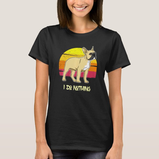 Camiseta French Bulldog Frenchie Sunset  84 (Frente)