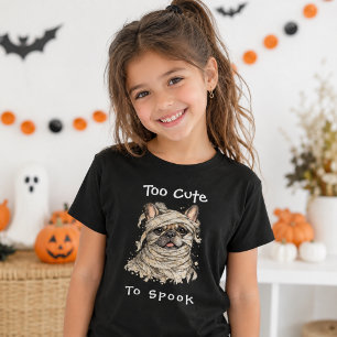 Camiseta French Bulldog Halloween Menina Múmia Fofa