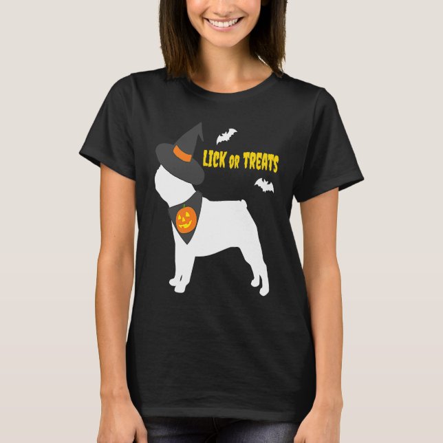 Camiseta French Bulldog Happy Halloween Pumpkin Witch Frenc (Frente)
