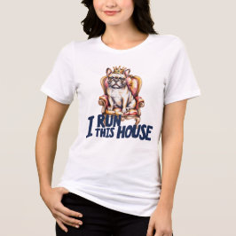 Camiseta French Bulldog Shirt I Run This House Frenchie Mom