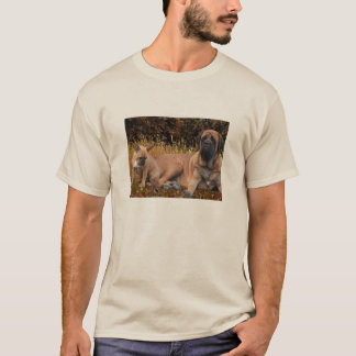 Camiseta French Bulldog und Mastiff Freundschaft