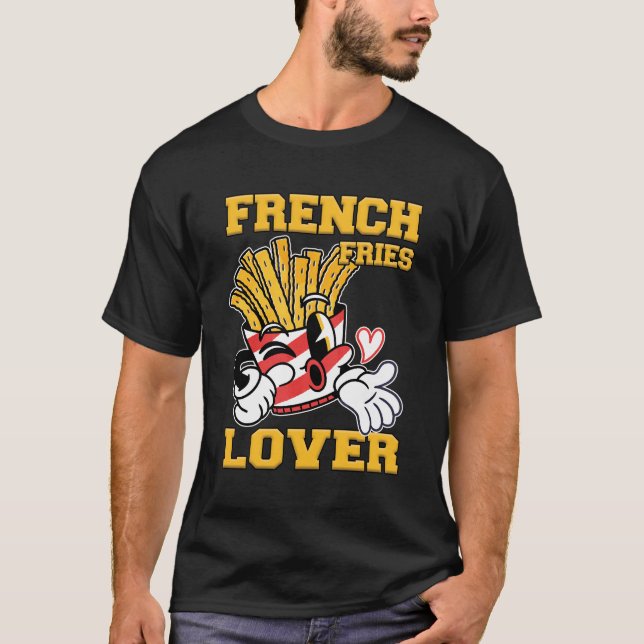 Camiseta French Fries Lover Men Black (Frente)