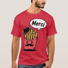 Camiseta French Fries Saying Merci