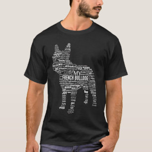 Camiseta French Gift   Eu Amo Meu Cachorro De Touro Francês