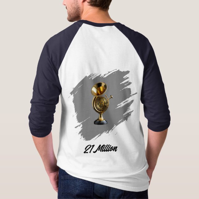 Camiseta French horn Bitcoin 01 (Verso)