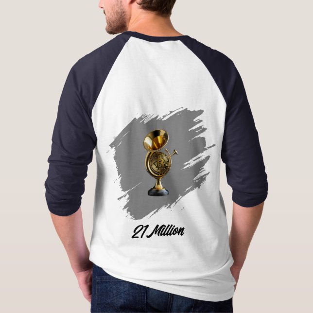 Camiseta French horn Bitcoin 01 (Verso)