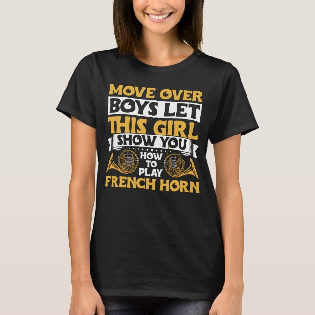 Camiseta French Horn Player Apparel Instrument Brass Music  (Frente)