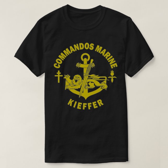 Camiseta French Navy Special Forces Commandos Marine Kieffe (Frente do Design)