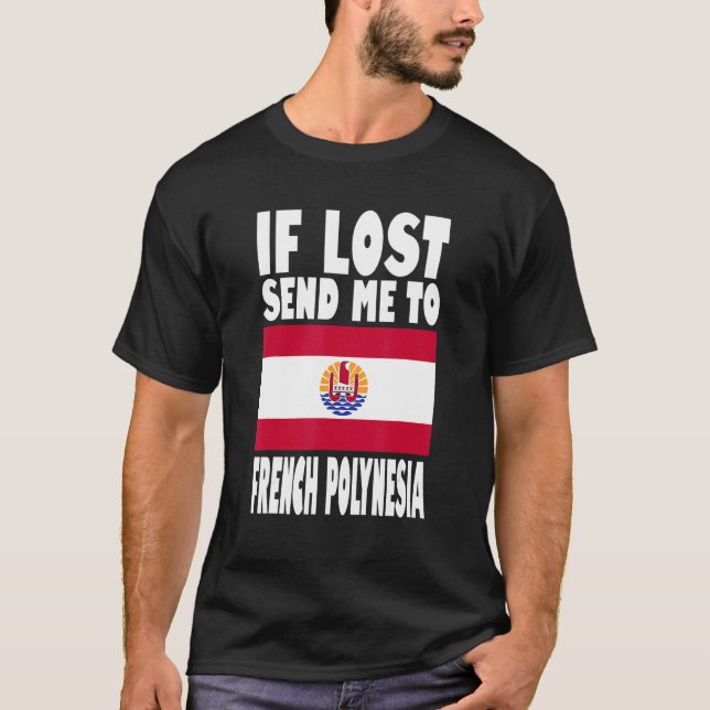Camiseta French Polynesia Flag Design  If lost send me to F (Frente)