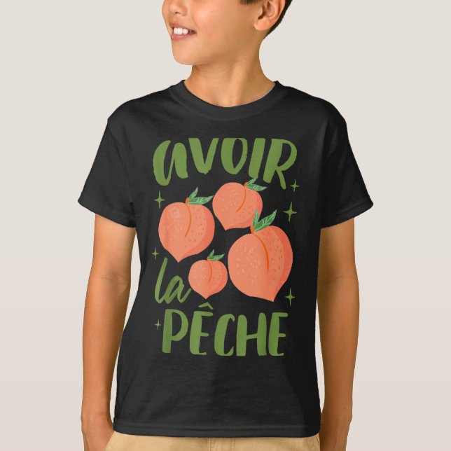 Camiseta French Sayings Peach Lover Farmers Market Avoir La (Frente)