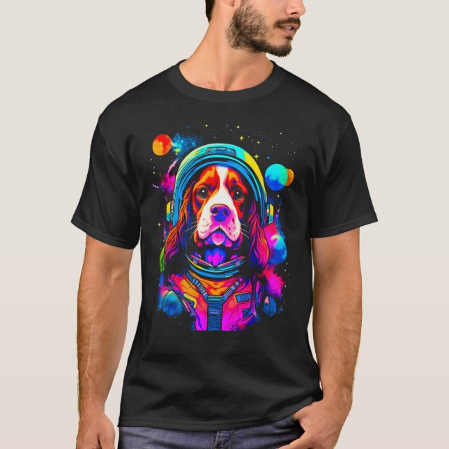 Camiseta French Spaniel Dog Space Science (Frente)