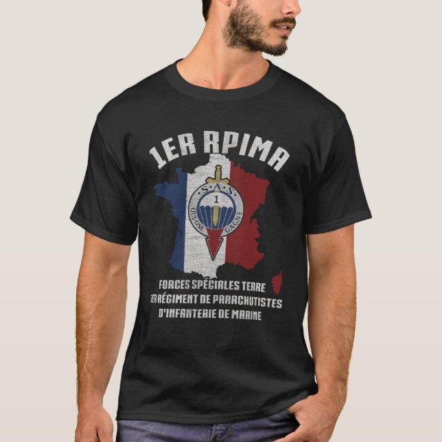 Camiseta French Special Force RDIMa 1st Infantry Paratroope (Frente)
