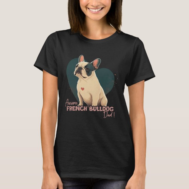 Camiseta Frenchbuldog com decoração frenética (Frente)