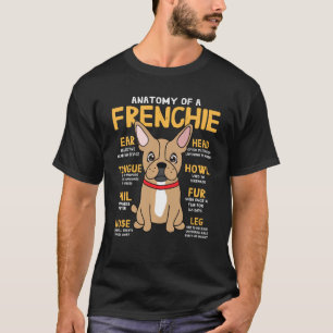Camiseta Frenchie Anatomia do Bulldog Francês Mãe e Pai de