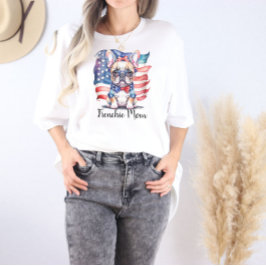 Camiseta Frenchie Bulldog Mom Patriotic USA Flag