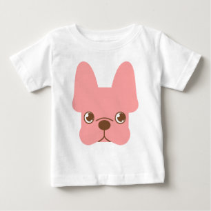 Camiseta Frenchie cor-de-rosa
