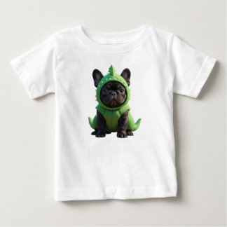 Camiseta Frenchie Dinossauro Verde