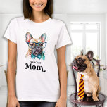 Camiseta Frenchie Dog MOM Personalizado Retro Buldogue Fran<br><div class="desc">Esta camisa de mãe de um cão-de-ouro francês apresenta um design de aquarela bonitinho e moderno com o ditado "Mãe Francesa" para um toque engraçado e retrô. É perfeito para amantes de cães e mães de cães. Esta caneca de buldogue francesa será uma favorita entre amantes de frenchidos e amantes...</div>