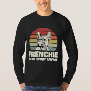 Camiseta Frenchie é meu animal espíritos para um proprietár