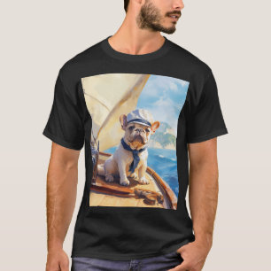 Camiseta Frenchie em um iate