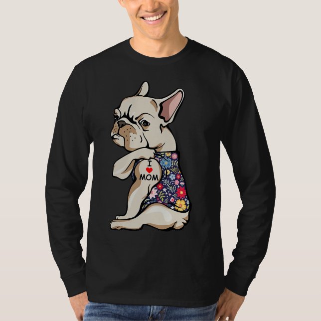 Camiseta Frenchie Eu Amo A Mãe Francês Engraçado (Frente)