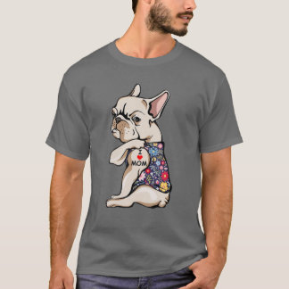 Camiseta Frenchie Eu Amo Mamãe Engraçado Cachorro Francês T