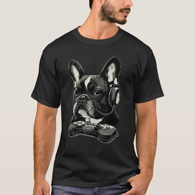 Camiseta Frenchie Gaming Legal French Buldogdog Gamer 1 (Frente)