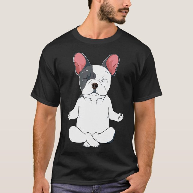 Camiseta Frenchie Ioga Bulldog Francês Frenchie (Frente)