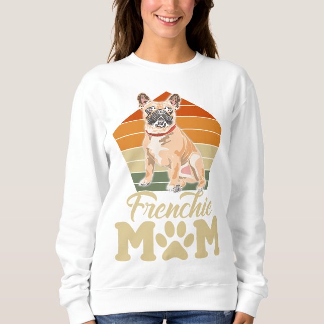 Camiseta frenchie mãe fofa, mané de buldogue francês, dia (Frente)