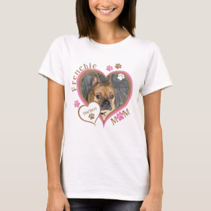 Camiseta Frenchie Mãe Foto de Bulldog Francês Personalizada