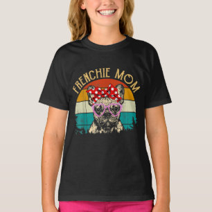 Camiseta Frenchie Mãe Gift Vintage Estilo de Retro Buldogue