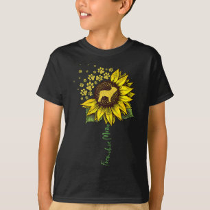 Camiseta Frenchie Mãe Sunflower French Bulldog Gifs