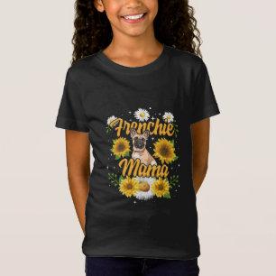 Camiseta Frenchie Mama French Buldog Dog Sunflower