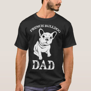 Camiseta Frenchie Mens Dog Pai Gif White Buldog Pai Pet