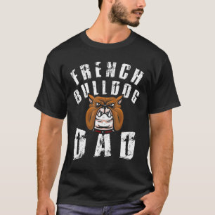Camiseta Frenchie Mens French BuldoPai Cute Frenchie Da