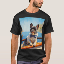 Camiseta Frenchie no barco