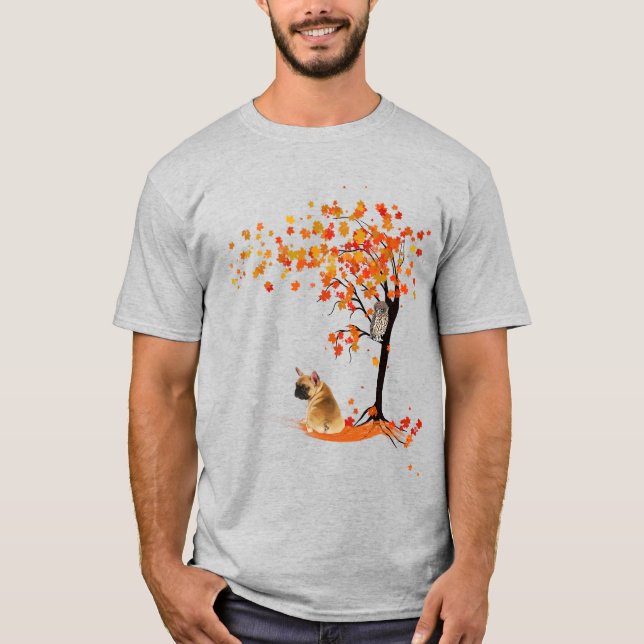 Camiseta Frenchie Os Meus Animais Espirituosos Coruja Amant (Frente)