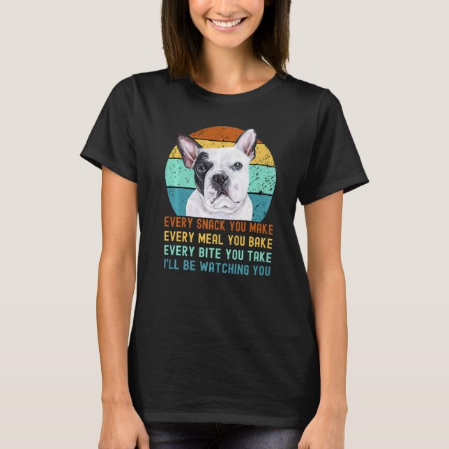 Camiseta Frenchie Ou Bulldog Francês Cachorro Cada Cachorro (Frente)