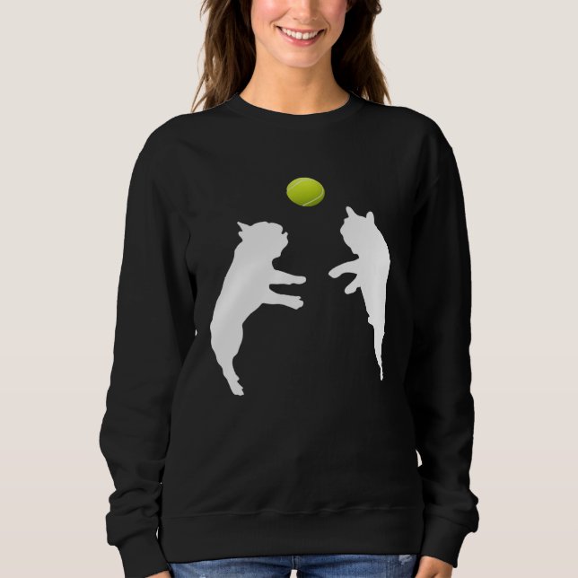 Camiseta Frenchie Tennis French Bulldog Puppy Playing Ball (Frente)